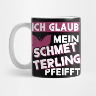 Schmetterling Spruch Raupe Zitronenfalter Natur Mug